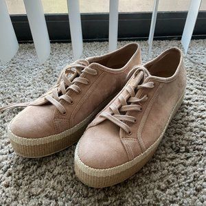 Vince Windell Suede Flatform Sneakers - Size 6.5